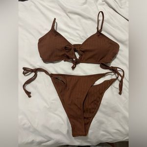 cute brown ajustable bikini NEVER WORN
